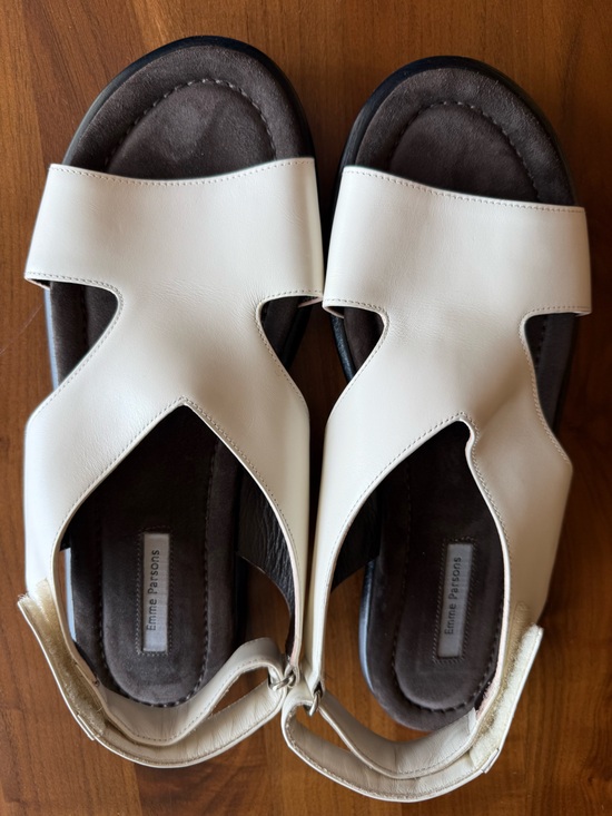 Emme Parsons Shoes - Emme Parsons White Leather Sandals Sz 42/11